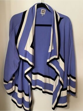 ANNE KLEIN:  Lilac Open Cardigan